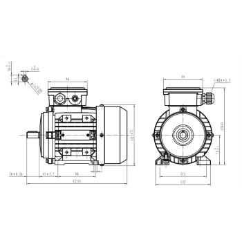 Silnik elektryczny 0,55kW 1400 obr/min. 71B3